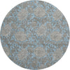 Piper Looms Mayfield Floral AMF677 Blue Machine Washable Area Rug Round Main Image