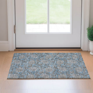 Piper Looms Mayfield Floral AMF677 Blue Machine Washable Area Rug Scatter Lifestyle Image Feature