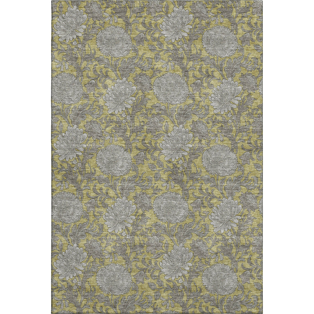 Piper Looms Mayfield Floral AMF677 Gold Machine Washable Area Rug main image