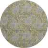 Piper Looms Mayfield Floral AMF677 Gold Machine Washable Area Rug Round Main Image