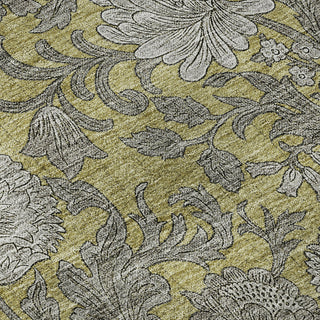 Piper Looms Mayfield Floral AMF677 Gold Machine Washable Area Rug Swatch Image