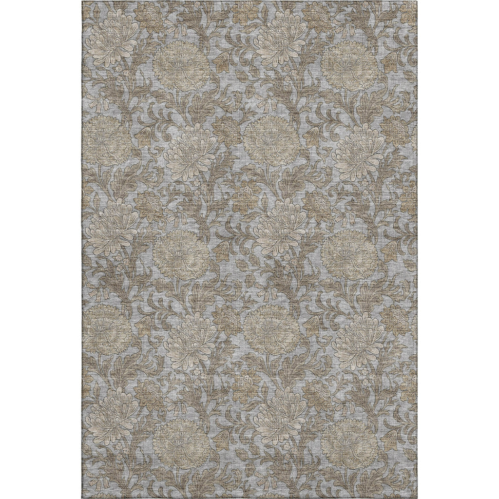 Piper Looms Mayfield Floral AMF677 Gray Machine Washable Area Rug main image