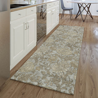 Piper Looms Mayfield Floral AMF677 Gray Machine Washable Area Rug Runner Lifestyle Image Feature