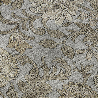 Piper Looms Mayfield Floral AMF677 Gray Machine Washable Area Rug Swatch Image