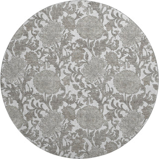 Piper Looms Mayfield Floral AMF677 Ivory Machine Washable Area Rug Round Main Image