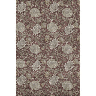 Piper Looms Mayfield Floral AMF677 Merlot Machine Washable Area Rug main image