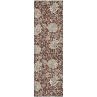 Piper Looms Mayfield Floral AMF677 Merlot Machine Washable Area Rug Runner Main Image