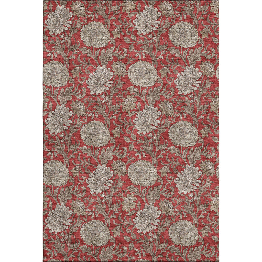 Piper Looms Mayfield Floral AMF677 Red Machine Washable Area Rug main image