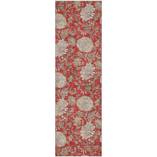 Piper Looms Mayfield Floral AMF677 Red Machine Washable Area Rug Runner Main Image