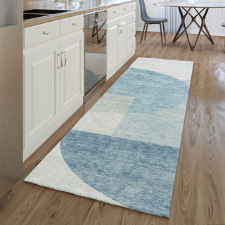 Piper Looms Mayfield Modern AMF678 Blue Machine Washable Area Rug Runner Lifestyle Image Feature