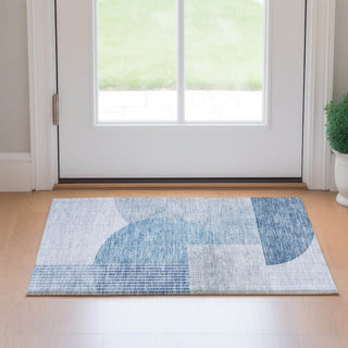 Piper Looms Mayfield Modern AMF678 Blue Machine Washable Area Rug Scatter Lifestyle Image Feature