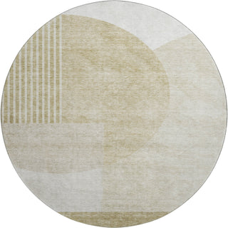 Piper Looms Mayfield Modern AMF678 Brown Machine Washable Area Rug Round Main Image