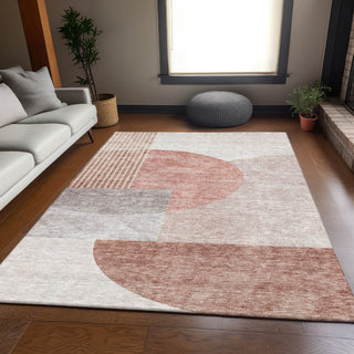 Piper Looms Mayfield Modern AMF678 Copper Machine Washable Area Rug Lifestyle Image Feature