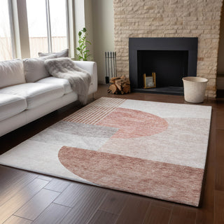 Piper Looms Mayfield Modern AMF678 Copper Machine Washable Area Rug Lifestyle Image Feature