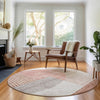Piper Looms Mayfield Modern AMF678 Copper Machine Washable Area Rug Round Lifestyle Image Feature