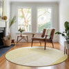 Piper Looms Mayfield Modern AMF678 Gold Machine Washable Area Rug Round Lifestyle Image Feature