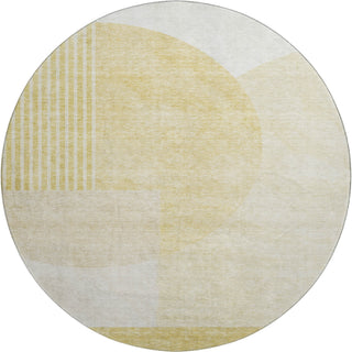 Piper Looms Mayfield Modern AMF678 Gold Machine Washable Area Rug Round Main Image