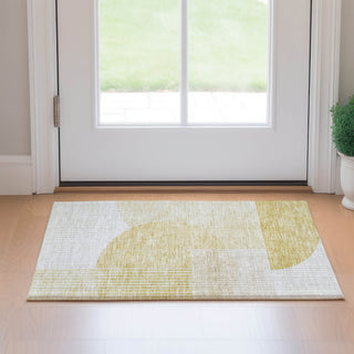 Piper Looms Mayfield Modern AMF678 Gold Machine Washable Area Rug Scatter Lifestyle Image Feature
