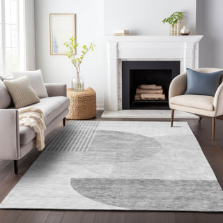 Piper Looms Mayfield Modern AMF678 Gray Machine Washable Area Rug Lifestyle Image Feature
