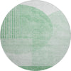 Piper Looms Mayfield Modern AMF678 Green Machine Washable Area Rug Round Main Image