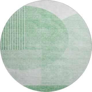 Piper Looms Mayfield Modern AMF678 Green Machine Washable Area Rug Round Main Image