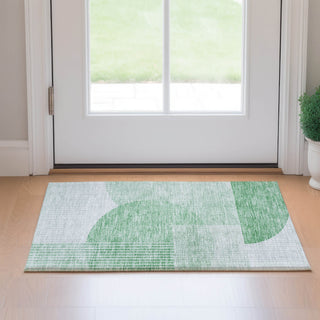 Piper Looms Mayfield Modern AMF678 Green Machine Washable Area Rug Scatter Lifestyle Image Feature