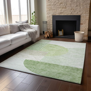 Piper Looms Mayfield Modern AMF678 Olive Machine Washable Area Rug Lifestyle Image Feature