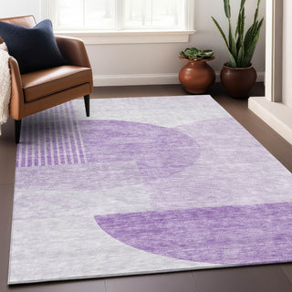 Piper Looms Mayfield Modern AMF678 Purple Machine Washable Area Rug Lifestyle Image Feature