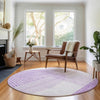 Piper Looms Mayfield Modern AMF678 Purple Machine Washable Area Rug Round Lifestyle Image Feature