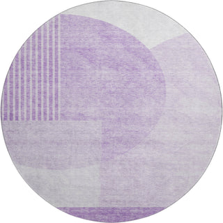 Piper Looms Mayfield Modern AMF678 Purple Machine Washable Area Rug Round Main Image
