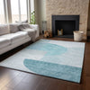 Piper Looms Mayfield Modern AMF678 Teal Machine Washable Area Rug Lifestyle Image Feature