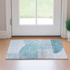 Piper Looms Mayfield Modern AMF678 Teal Machine Washable Area Rug Scatter Lifestyle Image Feature