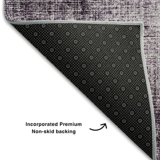 Piper Looms Mayfield Geometric AMF679 Eggplant Machine Washable Area Rug Backing Image