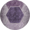 Piper Looms Mayfield Geometric AMF679 Eggplant Machine Washable Area Rug Round Main Image