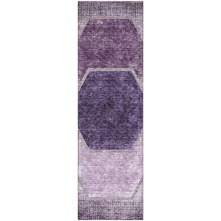 Piper Looms Mayfield Geometric AMF679 Eggplant Machine Washable Area Rug Runner Main Image