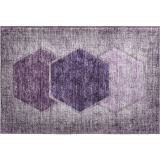 Piper Looms Mayfield Geometric AMF679 Eggplant Machine Washable Area Rug Scatter Main Image