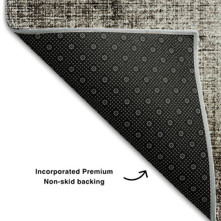 Piper Looms Mayfield Geometric AMF679 Fudge Machine Washable Area Rug Backing Image