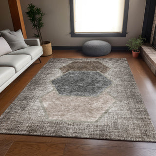 Piper Looms Mayfield Geometric AMF679 Fudge Machine Washable Area Rug Lifestyle Image Feature