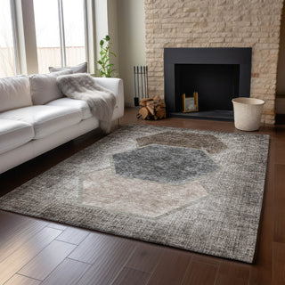 Piper Looms Mayfield Geometric AMF679 Fudge Machine Washable Area Rug Lifestyle Image Feature