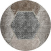 Piper Looms Mayfield Geometric AMF679 Fudge Machine Washable Area Rug Round Main Image