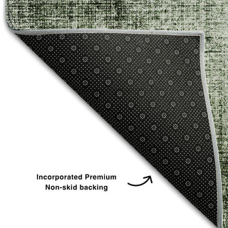 Piper Looms Mayfield Geometric AMF679 Olive Machine Washable Area Rug Backing Image