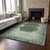 Piper Looms Mayfield Geometric AMF679 Olive Machine Washable Area Rug Lifestyle Image Feature