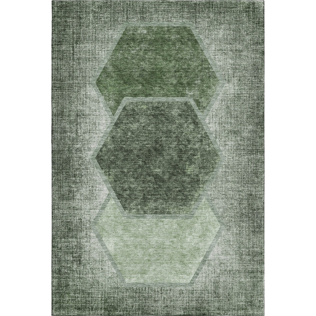 Piper Looms Mayfield Geometric AMF679 Olive Machine Washable Area Rug main image