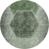 Piper Looms Mayfield Geometric AMF679 Olive Machine Washable Area Rug Round Main Image