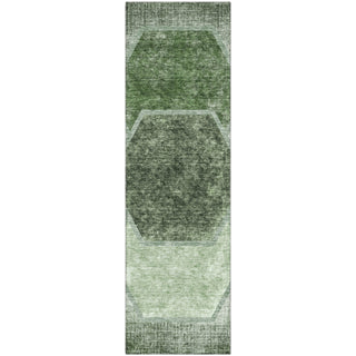 Piper Looms Mayfield Geometric AMF679 Olive Machine Washable Area Rug Runner Main Image