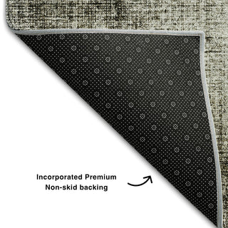 Piper Looms Mayfield Geometric AMF679 Taupe Machine Washable Area Rug Backing Image