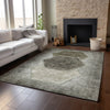 Piper Looms Mayfield Geometric AMF679 Taupe Machine Washable Area Rug Lifestyle Image Feature