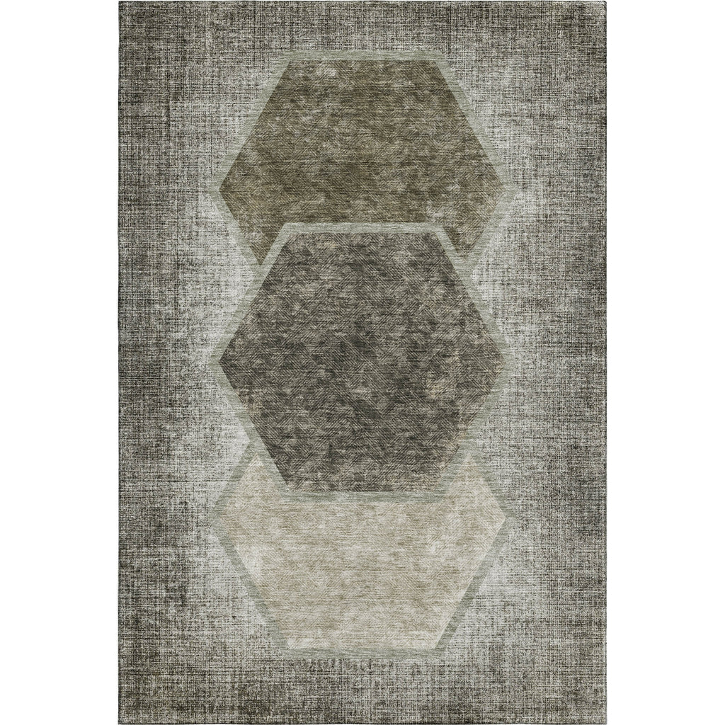 Piper Looms Mayfield Geometric AMF679 Taupe Machine Washable Area Rug main image