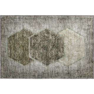 Piper Looms Mayfield Geometric AMF679 Taupe Machine Washable Area Rug Scatter Main Image