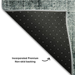 Piper Looms Mayfield Geometric AMF679 Teal Machine Washable Area Rug Backing Image